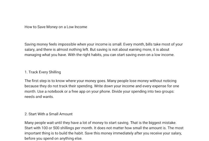 write 500 words article